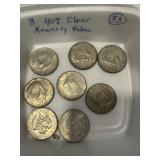 (8) 40% Silver Kennedy Halves