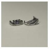 14K Tanzinite & Diamond Earrings