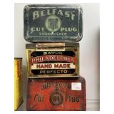 (3) Tobacco Tins