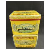 (2) Oceanic Cut Plug Tobacco Tins