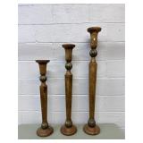 Set of 3 Pedestal Candle Stands