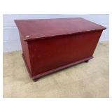 Red Painted Softwood Blanket Chest