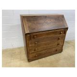 Antique Oak Slant Lid Desk