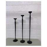 Set of 3 Pedestal Candle Stands