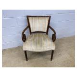 Upholstered Mahogany Framed Armchair