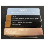 (4) Proof Sets, 2009 - 2013