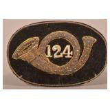 Embroidered Hat Insignia 124th Infantry Regt.