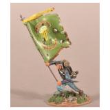 Conte Civil War Flag Bearer Soldier Miniature