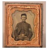 1/9th Cased Ambrotype of Union Soldier