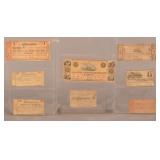 8 Confederate Railroad Certificates