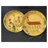 (2) Breininger Redware Plates