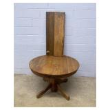 Oak Circular Vintage Table