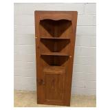 Modern Pine Open Corner Cupboard