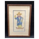 Print of Clown in Blue Coat