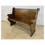 Vtg. Oak Church Pew