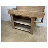 Primitive Unfinished Chestnut Dry Sink