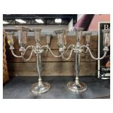 (2) Silverplate Candleholders