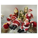 Matryoshka Dolls and Vintage Santa Figurines