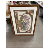 Framed Floral Mosaic Print