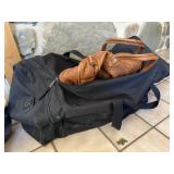 Leather Travel Bag with Duffle Bag