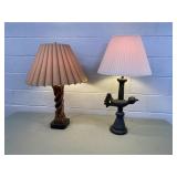 2 Various Table Lamps