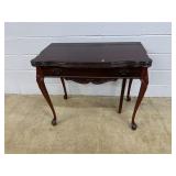 Mahogany Flip Top Shaped Game Table