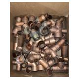 Large Grouping of Copper Fittings & T