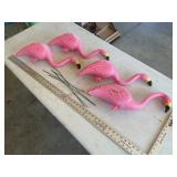 Plastic flamingo yard ornaments