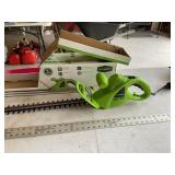 Green Works electric hedge trimmer. 18" blade