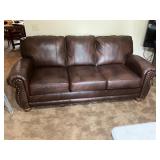 Leather sofa 7ï¿½ , some scratches on one arm,