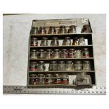 Walsco hardware rack and jars