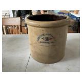 Macomb pottery 2 gallon salt glaze crock,