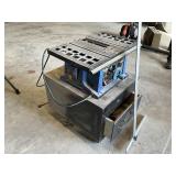 Wen 10" table saw with stand on rollers