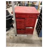 Storage work bench with contents 28 x 27 x 33"