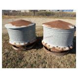 Galvanized hog feeders 48" x 48" x 45"