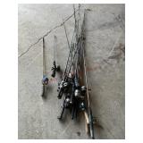 Assorted rods and reels