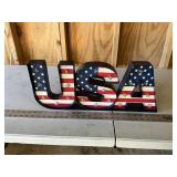 Lighted USA sign