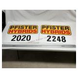 Pfister hybrids double sided seed corn signs