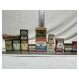 Vintage spiced tins, ice cream container, etc.