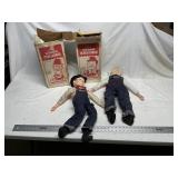 Stan Laurel and Oliver Hardy ventriloquist dolls