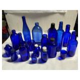 Cobalt blue bottles