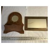 Vintage letter holder, copper (?) mirror