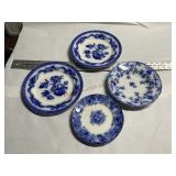 Antique flow blue plates