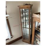 Oak Lighted curio cabinet, 6