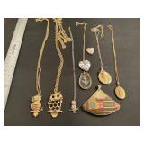 Owl necklaces, etc