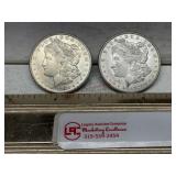 2- 1921 S Morgan silver dollars