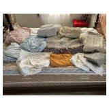 Full size sheet sets, towels, mattress, pad, and