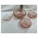 Pink depression bowls