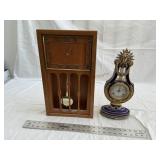 Porcelain Marie Antionette clock, battery clock