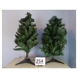 2 Table Top Pine Trees